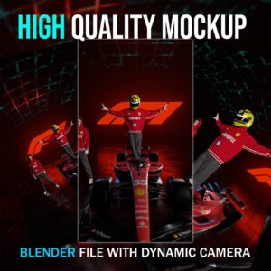 Hoodie Mockup With Dynamic Camera Animation | Blend file, PSD Included